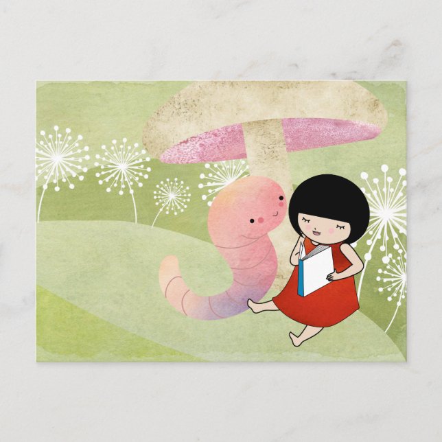 Bookworm Postcard (Front)