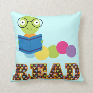 Bookworm Read book quote Throw Pillow