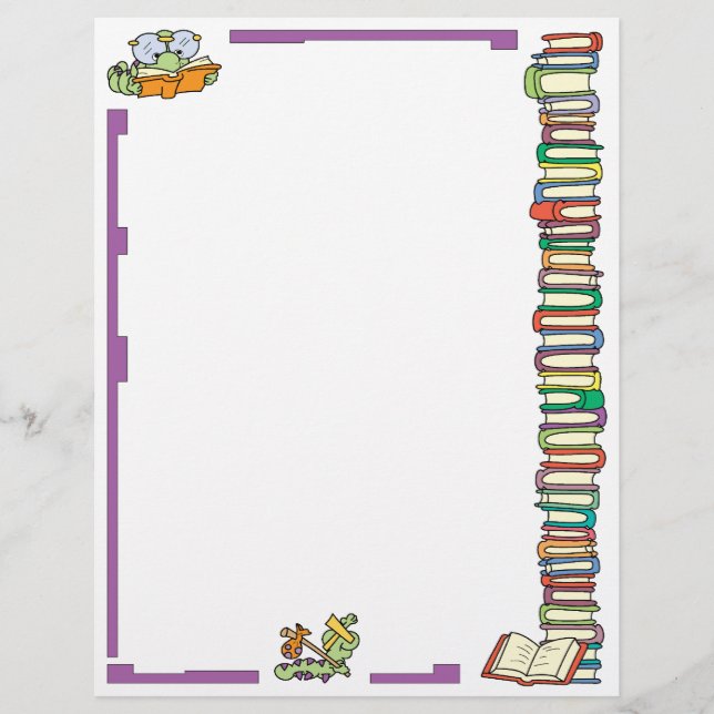 Bookworm Reading Letterhead (Front)