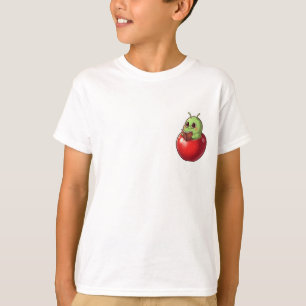 Bookworm Reading On Apple Kids T-Shirt