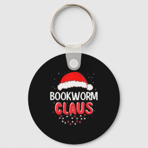 Bookworm Santa Claus Christmas Matching Costume  Keychain