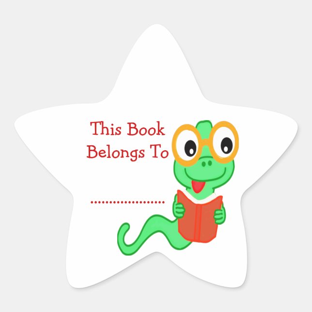 Bookworm Star Sticker (Front)