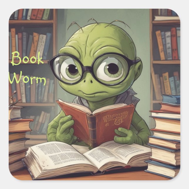 Bookworm Sticker (Front)