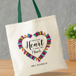 Bookworm Teacher Saying Gift Tote Bag<br><div class="desc">Show your appreciation for that special teacher in your life with our 'Thank You Teacher' tote bag. This unique tote showcases an endearing heart design made from the imagery of school books. The bag features a sweet saying dedicated just for teachers that is certain to touch their heart. To add...</div>