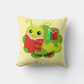 bookworm throw pillow