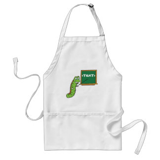 Bookworm with Customizable Chalkboard, <TEXT> Standard Apron