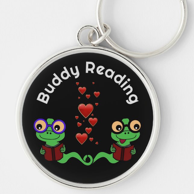 Bookworms Buddy Reading Keychain (Front)