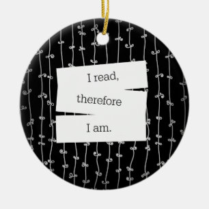 Bookworm's motto Ornament