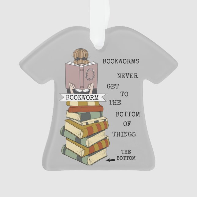 Bookworms Pile of Books Ornament (Front)