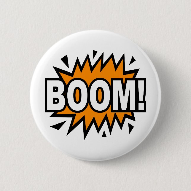 Boom 2 Inch Round Button (Front)