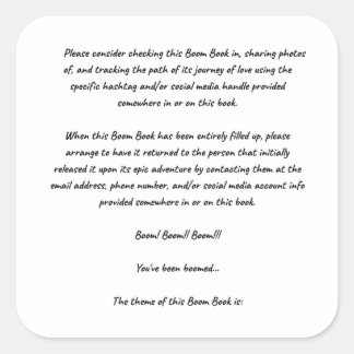 Boom Book Instructions Stickers