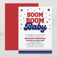 Boom Boom Baby 4th July Patriotic Baby Shower