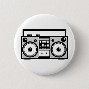 Boom Box 2 Inch Round Button