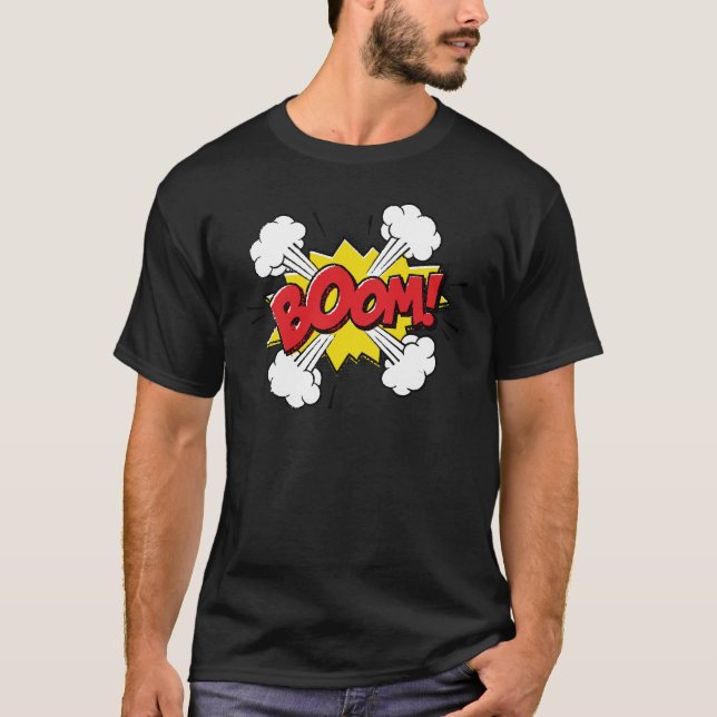 Boom Cartoon Design T-Shirt (Front)