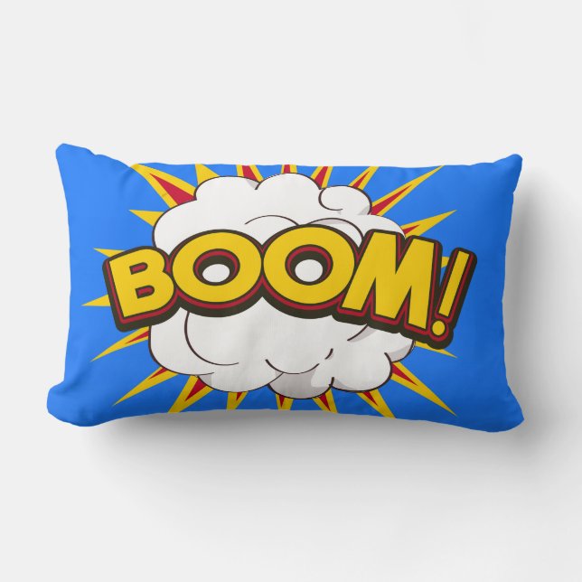 Boom! Cartoon Explosion Lumbar Pillow (Front)