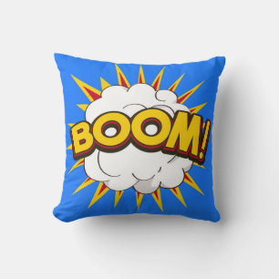Boom! Cartoon Explosion Throw Pillow