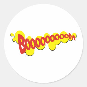 Boom Cartoon Pow Zap Classic Round Sticker
