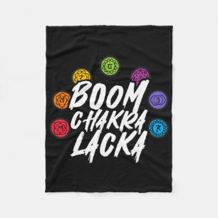 Boom Chakra Lacka Yoga Meditation Reiki Spiritual Fleece Blanket