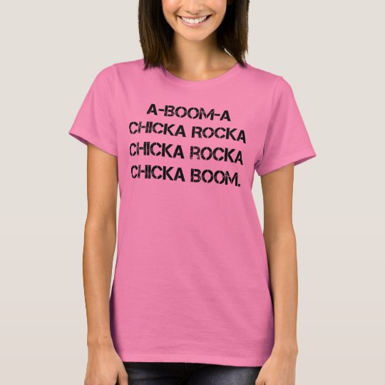 BOOM CHICK A BOOM Girl Scout Grunge Campfire Song T-Shirt