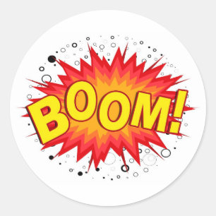 Boom! Classic Round Sticker