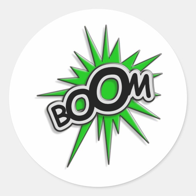 Boom Classic Round Sticker (Front)