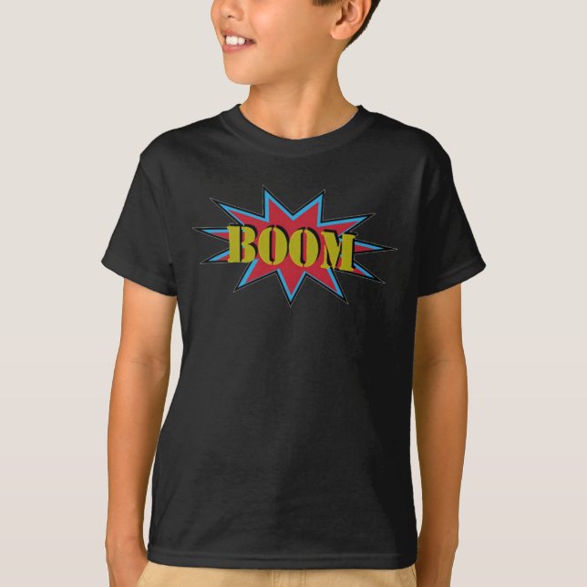 'BOOM'' Comic Tee - T-Shirt Top (Devant)