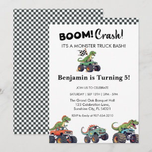 Boom Crash, Monster Truck Invitation Anniversaire