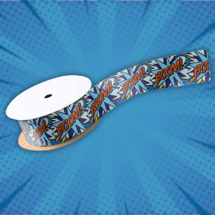 BOOM Fun Modern Cool Comic Book Pop Art Satin Ribbon