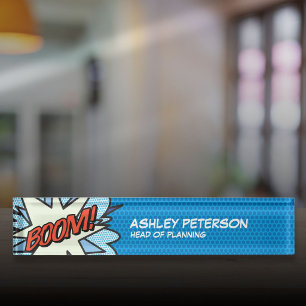 BOOM Fun Retro Comic Book Nameplate