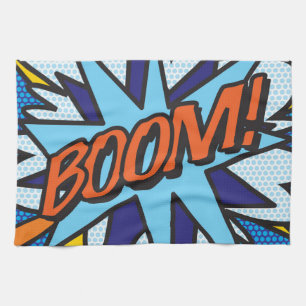 BOOM Fun Retro Comic Book Pop Art Kitchen Towel