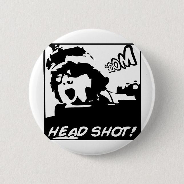 BOOM! Headshot! 2 Inch Round Button (Front)