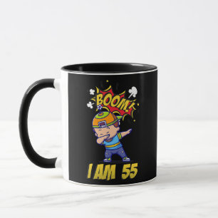 Boom I am FIFTY FIVE Dabbing Child Funny Birthday Mug