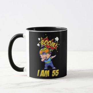 Boom I am FIFTY FIVE Dabbing Child Funny Birthday Mug