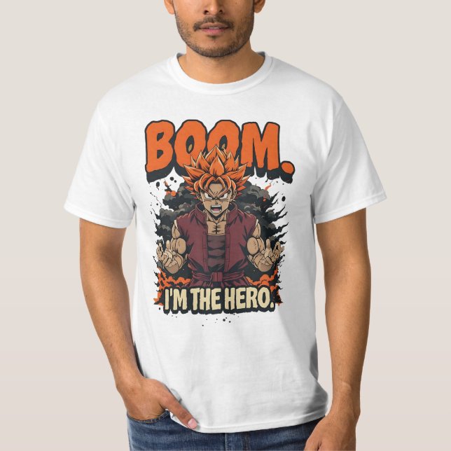 Boom I'm The Hero T-Shirt (Front)