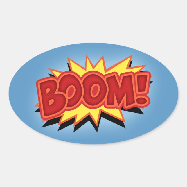 Boom! Oval Sticker (Front)