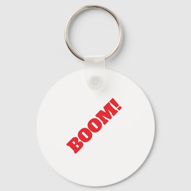 BOOM Professional elegant modern minimalist plain Keychain (Front)