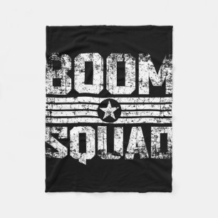 Boom Squad 4th Of July And New Year's Eve Firework Fleece Blanket