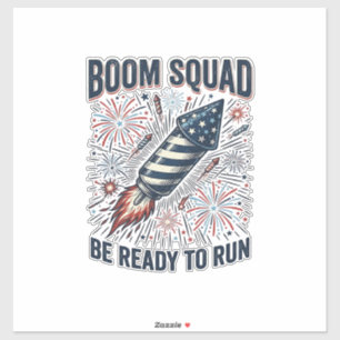 Boom Squad Patriotic Fireworks Vintage Shirt Desig
