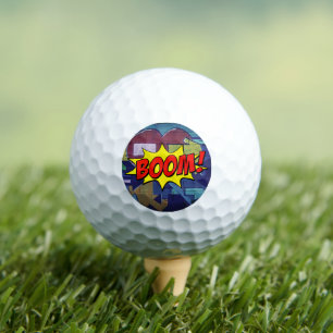 Boom! Unleash Your Swing with Bold Comic Energy Golf Balls