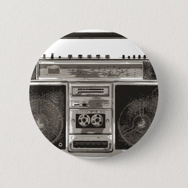 Boombox 2 Inch Round Button (Front)