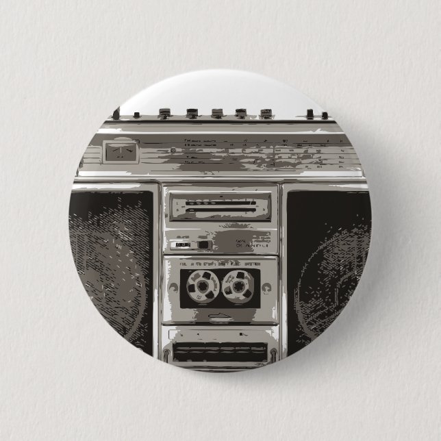 Boombox 2 Inch Round Button (Front)