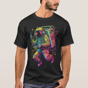 Boombox Astronaut for Men Women and Teens Graphic T-Shirt