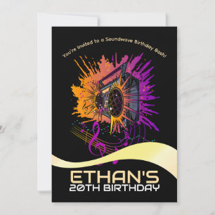 Boombox Birthday: Blast Into Fun Invitation