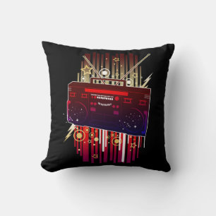 Boombox Blast Throw Pillow