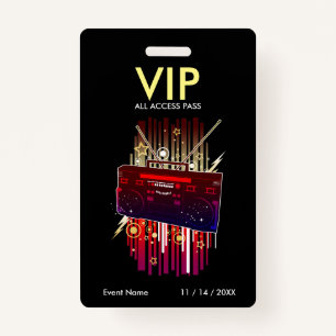Boombox Blast VIP Access Pass Badge