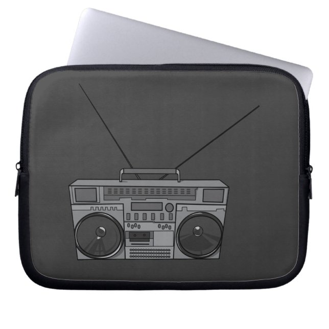 Boombox / Boom Box Stereo Tape Radio Player Laptop Sleeve (Front)