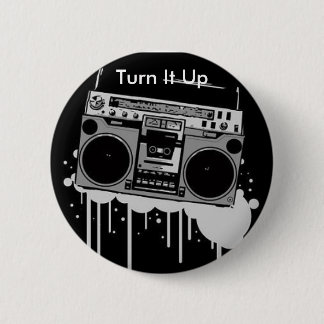 Boombox Button: Sound-Echo Designs 2 Inch Round Button