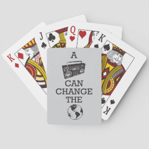 Boombox Can Change the World Playing Cards