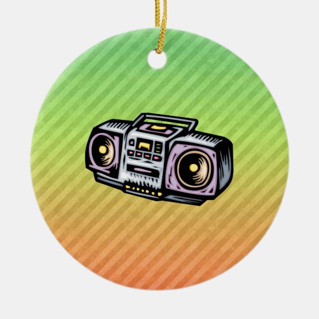 Boombox Ceramic Ornament (Front)