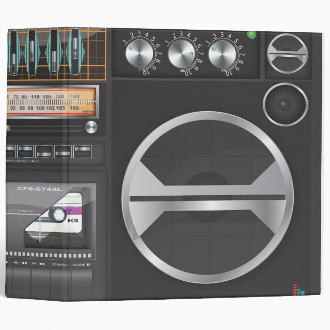 Boombox Ghetto Blaster Binder (Front/Spine)